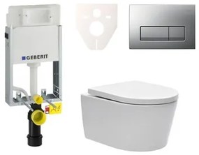Cenovo zvýhodnený závesný WC set Geberit na zamurovanie + WC SAT Brevis SIKOGE1W8, 1 ks
