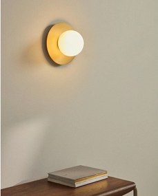 Biele/v zlatej farbe nástenné svietidlo ø 25 cm Brisia – Kave Home