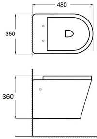 Mexen Rico závesné wc Rimless a závesný bidet, čierna matná - 35724885 + 30721085