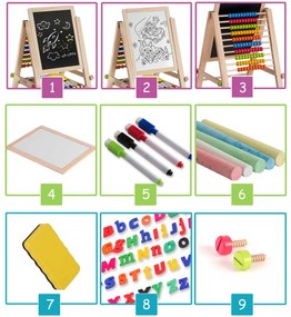 Skladacia magnetická tabuľa Ricokids