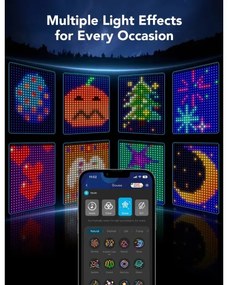 Govee - RGBIC Svetelný záves 520 LED 1,5x2m Wi-Fi IP65