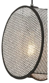 Luster na lanku BIG DRUM 1xE27/60W/230V sivá/čierna