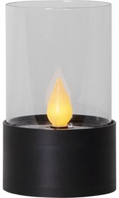 Čierna LED vonkajšia svetelná dekorácia Star Trading Puloun, výška 13,5 cm