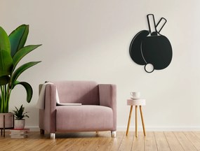 drevko Nálepka na stenu Pingpongové rakety Rozmer obrazu: 44,5 x 32,5 cm, Farba dekorácie: Čierna