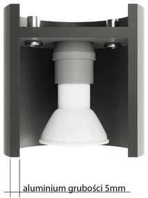 Tmavosivé nástenné svietidlo ø 10 cm Roda – Sollux