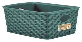 STEFANPLAST Košík Elegance M, 25 × 19,5 × 10 cm, vysoký, zelenošedý