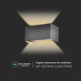 Vonkajšie nástenné LED svietidlo LED/24W/230V 4000K IP65 antracitové