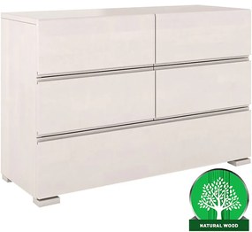 Komoda drevená buk 5s Skandica Vestre Biely