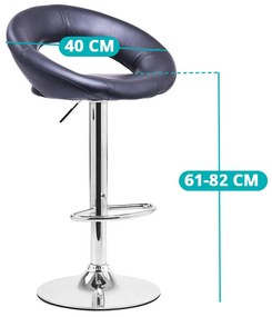 Barové stoličky, 2 ks, viac farieb- Čierne