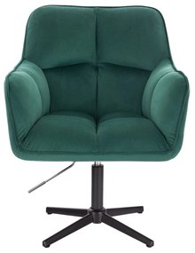 LuxuryForm DESIGN Kreslo AMALFI VELUR na čiernom kríži - zelené
