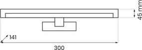 LED osvetlenie zrkadla do kúpeľne MIRORE LED/5W/230V 30 cm IP44 lesklý chróm