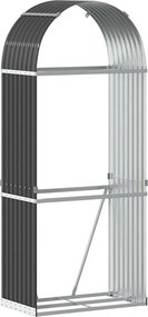 vidaXL Držiak na drevo antracitový 80x45x190 cm pozinkovaná oceľ
