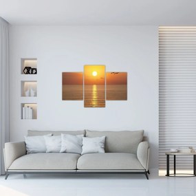 Obraz - Západ slnka nad oceánom (90x60 cm)