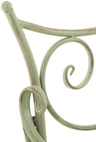 Rustikálna kovová lavička Tar - Zelená antik