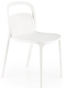 Biela plastová stolička K490
