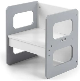 Detský stôl Stella 3v1 sivý so stoličkou