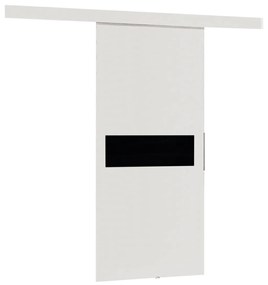 Posuvné dvere Mereno IV 80, Farba:: jaseň tmavá / jaseň tmavá + čierny lacobel