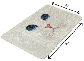 Krémová kúpeľňová predložka 40x60 cm Blue Eyes – Foutastic