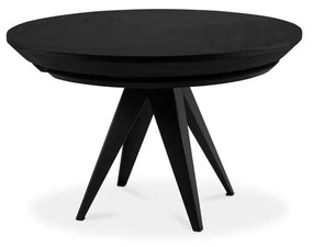 Čierny rozkladací stôl z dubového dreva Windsor & Co Sofas Magnus, ø 120 cm