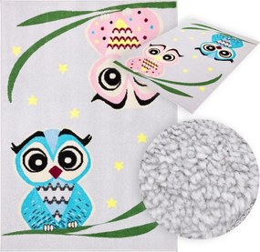 Koberec Agnella Funky Top Owl sivý