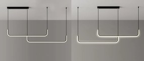 Závesný LED luster APP980-CP čierny/neutrálna biela