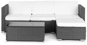 MultiGarden Záhradný set nábytku, rohová sedačka, stôl, modulárny, technoratan - sivá MultiGarden