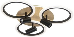 LED Stmievateľné stropné svietidlo LED/70W/230V 3000-6500K čierna/hnedá + DO