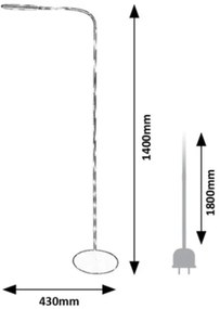 Rabalux 74009 - LED Stmievateľná dotyková stojacia lampa ADELMO LED/10W/230V čierna