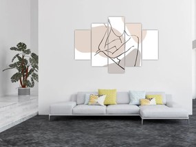 Obraz - Woman body line art N⁰1 (150x105 cm)