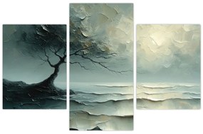 Obraz - Olejomaľba stromu s oceánom (90x60 cm)