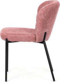 Jedálenská stolička bouclé, ružová CT-W1077 PINK2