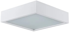 KANLUX Stropné drevené prisadené osvetlenie TERTA, 3xE27, 60W, 40x40cm, hranaté, biele