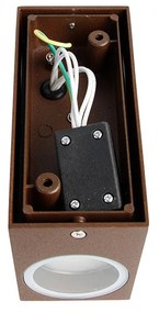 Sada 4 nástenných svietidiel hrdzavo hnedá 2-žiarovková IP44 - Baleno I