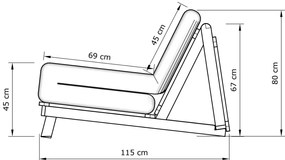 Rozkládací futonová pohovka LAYTI 01 140 cm z - výber z 10 prevedení