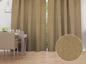 Biante Dekoračný záves PML-121 Zlatohnedá režná 145x140 cm
