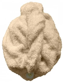 Rýchloschnúci froté Turban na vlasy béžový TiaHome