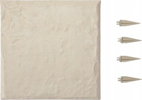 Vevor Dlažobná kocka 39,5x39,5CM 4ks Záhradné kamene Štvorcový Béžový