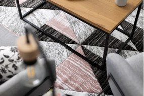 Koberec ALTER Nano Trojuholníky ružový