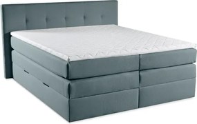 Kontinentálna boxspring posteľ AMBER, 200x180, tyrkysová (barell 72)