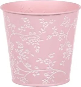 Obal na kvetináč ružový s bielymi ružami, 15,7 cm%