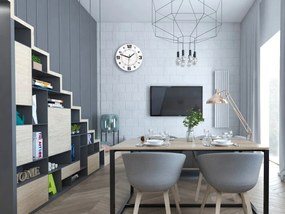 Nástěnné hodiny Armando 28 cm černé/bílé