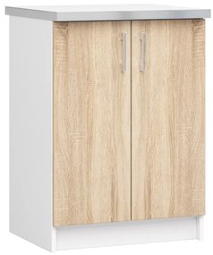 Kuchynská linka LIMA s vitrínou 2.4 m H720 biela / dub sonoma