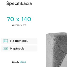 Froté plachta do detskej postieľky zelená 70x140 cm
