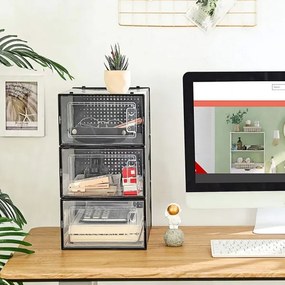 Modulárny regál s priehradkami BOXIFY čierny