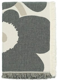 Deka Unikko 150x220, sivo-biela
