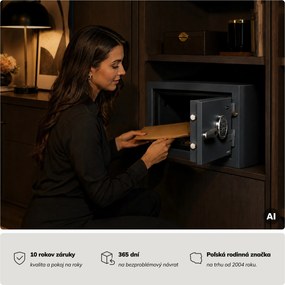 Trezor S2 bezpečnostný, ohňovzdorný, elektronický na kód, na dokumenty, 400x280x340 mm: EDGAR
