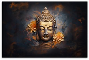 Gario Obraz na plátne Zlatý Budha a kvety Rozmery: 60 x 40 cm