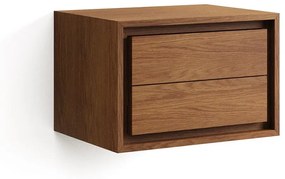 Nízka závesná skrinka pod umývadlo z teakového dreva v prírodnej farbe 60x40 cm Kenta – Kave Home