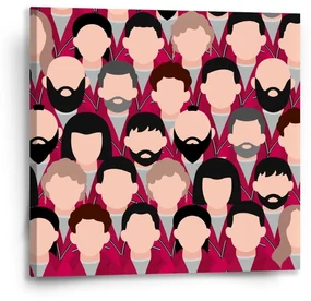 Sablio Obraz Money heist Anonymné tváre - 50x50 cm