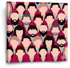 Sablio Obraz Money heist Anonymné tváre - 50x50 cm